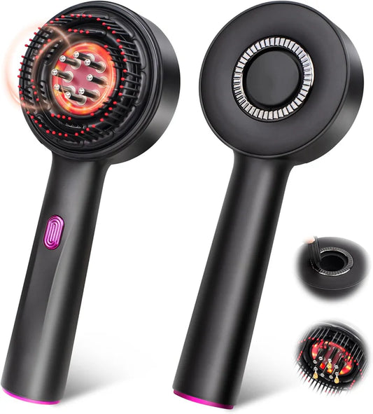 MPADQ 2-in-1 Hair Oil Applicator & Scalp Massager – Electric Hair Brush for Hair Growth, Waterproof, Rechargeable & Non-Greasy Oil Dispenser
