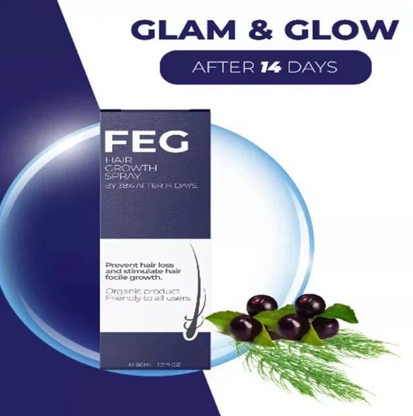 FEG hair growth spray with derma roller by TRENDING HEIGHT for preventing hair loss and stimulating growth