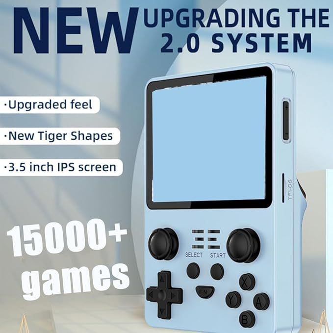 Trending Height retro handheld game console with 3.5 inch IPS screen and over 15000 games