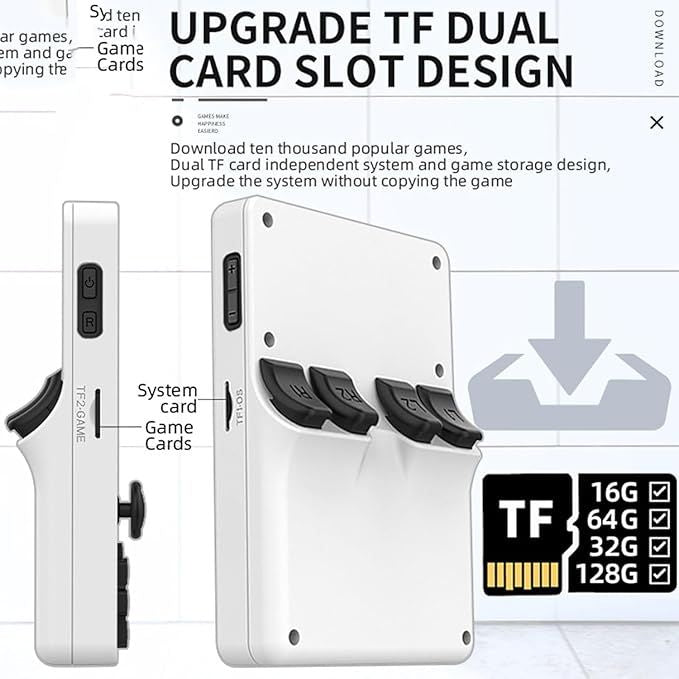 Retro handheld game console by Trending Height with upgraded dual TF card slot design for multiple game storage