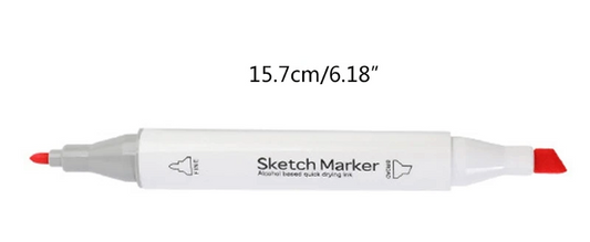 80 Dual Tip Alcohol Markers Set – White Body, Non-Toxic, Fast-Drying Ink for Kids & Adults | Ideal for Manga, Anime, Illustration & Fashion Design