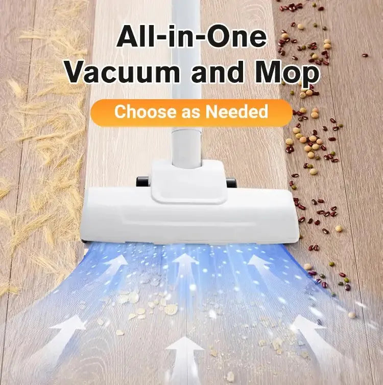 Trending Height ultra-light 3-in-1 vacuum and mop cleaning debris from hardwood floor